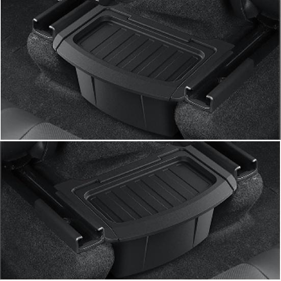 Rear Center Console Organizer for New Model Y Juniper Trash Can with Anti-Slip Lid Cover Backseat Storage Box 2nd Row Seat Organizer Bin for Model Y