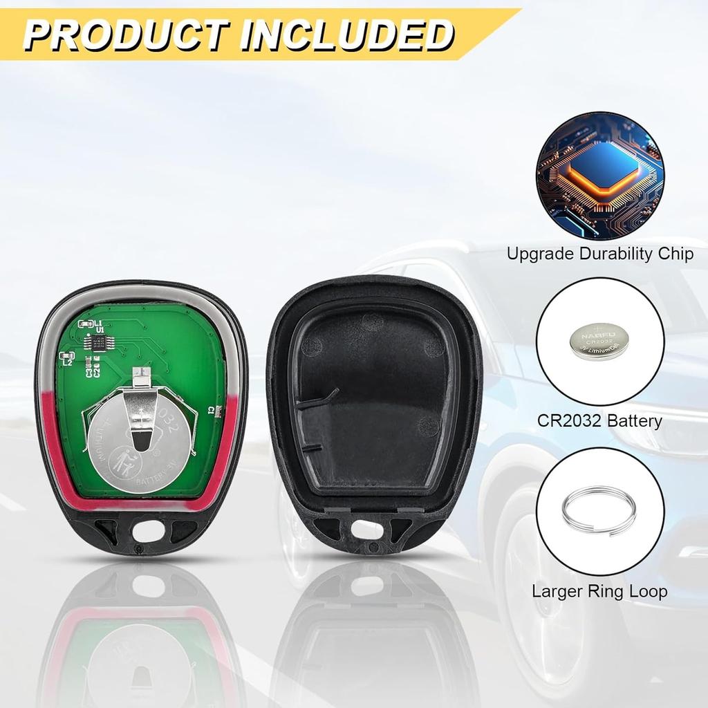 Key Fob for 2001-2002 Chevy Silverado Suburban Tahoe& GMC Sierra Yukon/ 01-04 S10 Sonoma/ 2002 Avalanche Car Keyless,KOBLEAR1XT 15042968, 3 Buttons