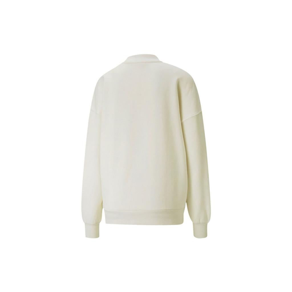 PUMA Sweatshirts Women's Ivory White Crew Neck Moderate Regular 534398-73
