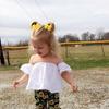 10Pcs  Color Grosgrain Ribbon Bows Elastic Hairties Hair Bands Girls Spring Head Rope Hair Accessories
