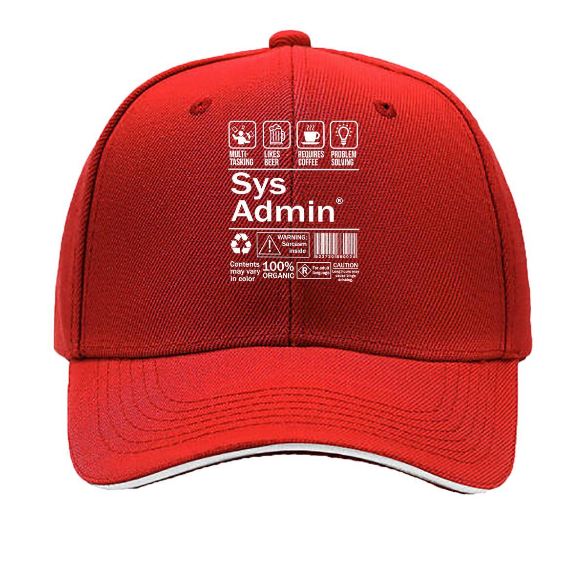 Sys Admin Tech Art Sandwich Baseball Cap One Size