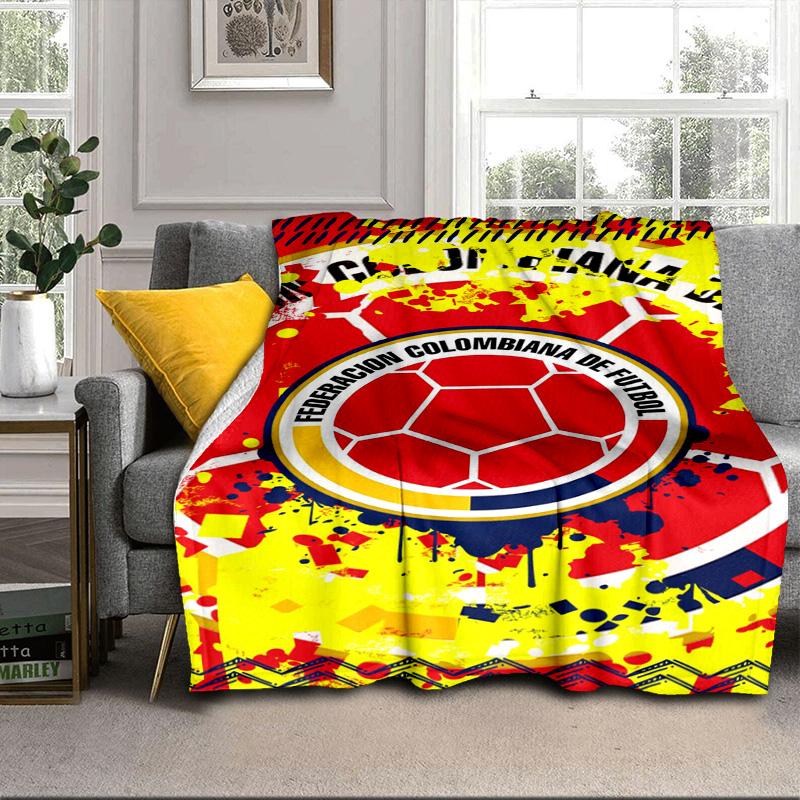Colombian national football team Portable Blanket/Soft Blanket Bedding Blanket Suitable for Travel Camping Living Rooms Offices Sofas Fan Gifts