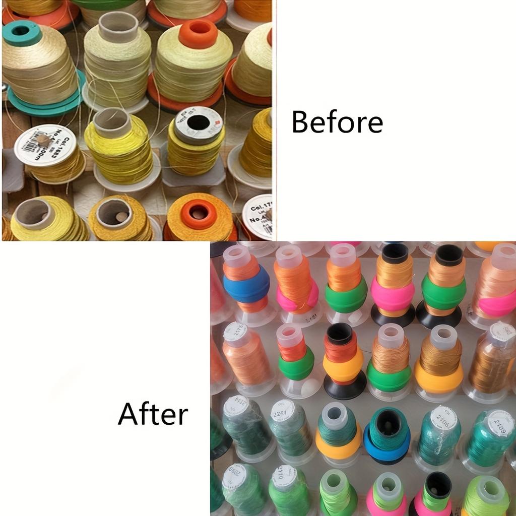10/20pcs Random Color Silicone Thread Spool Ring Spool Clamps Holder Bobbin Savers Thread Spool Huggers DIY Handicraft Sewing Tools