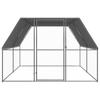 Vidaxl Outdoor Chicken Coop, 3X4X2 M, Galvanized Steel
