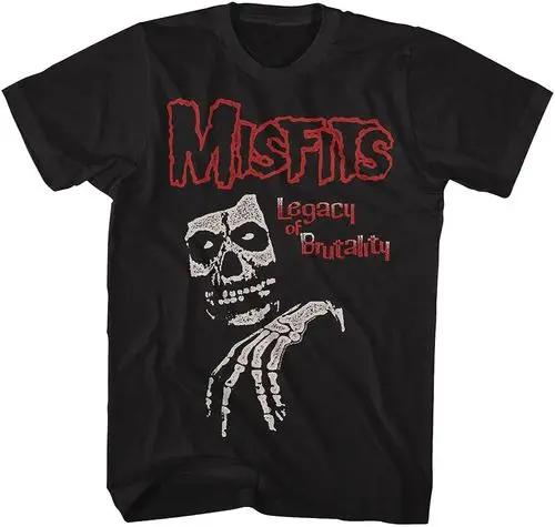 New Fashion Misfits Punk Style Tshirt Retro Street Skull Pattern Unisexs Tshirt