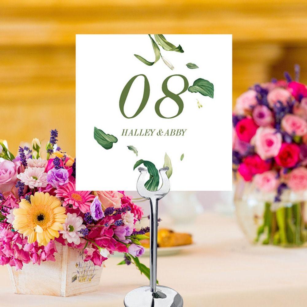 Stable Base Table Number Holder U Shape Name Card Holder Place Card Holder  Table Accessories