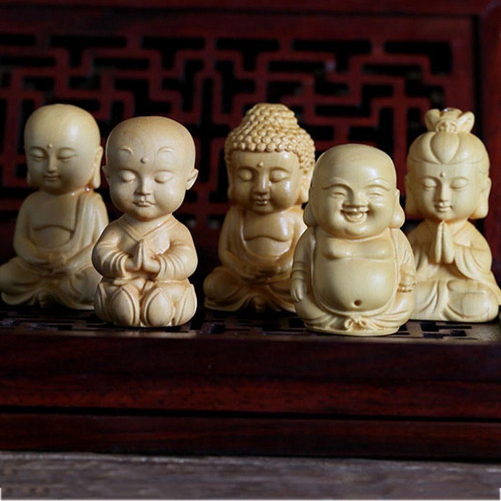 Decor Handicraft Baby Buddha Car Ornament Buddha Statue Little Monk Figurines Key Chain Pendant