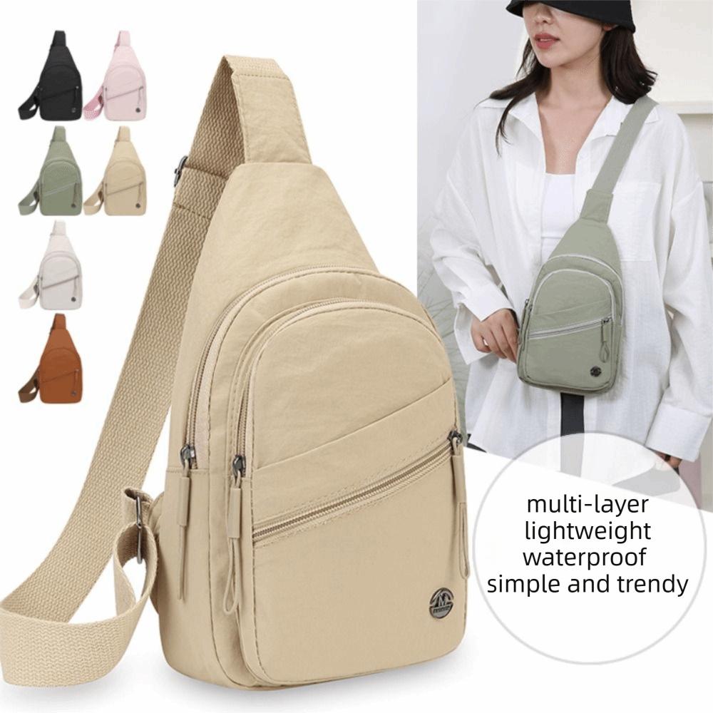 Large Capacity Crossbody Bag Spacious Waterproof Shoulder Bag Adjustable Straps Nylon Material Messenger Bag Casual Design