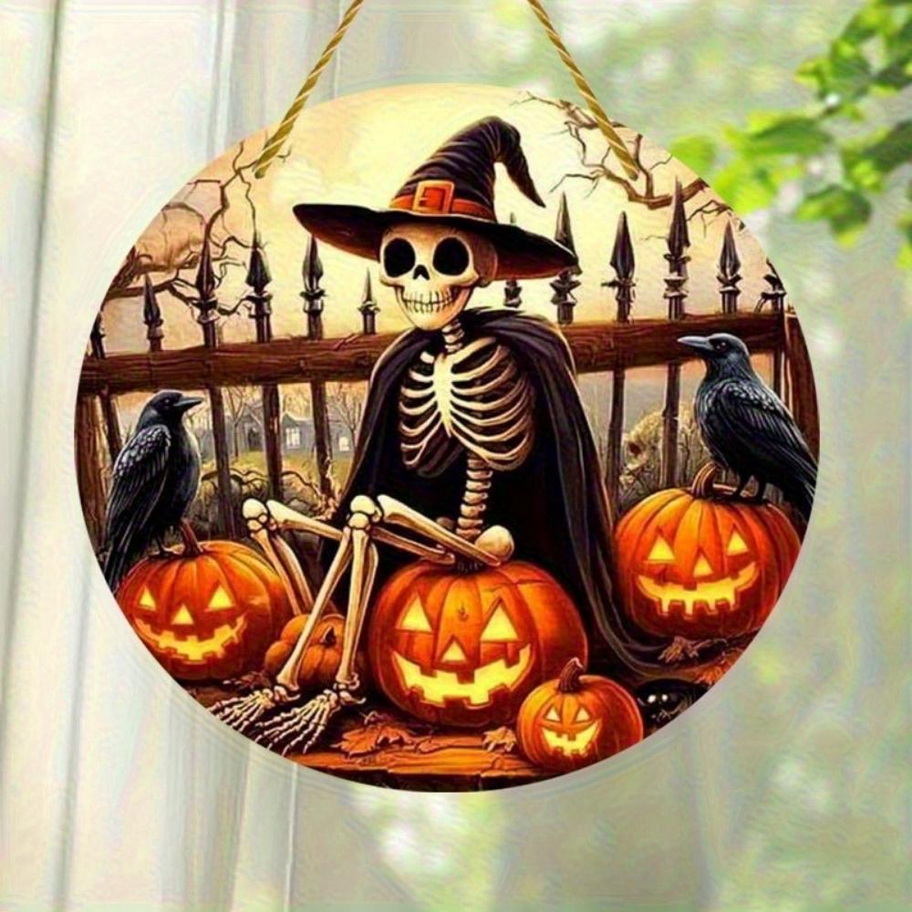 20CM carnival Halloween flat 2D pendant decoration series of pumpkin lanterns,ghosts,skulls,witches, for courtyard,window,garden decoration pendants