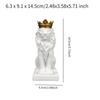 Löwen Krone Statue Tischdekoration Handgefertigt Schreibtisch Harz Ornament 14,5 cm Hoch für Weinschrank und Heimdekoration