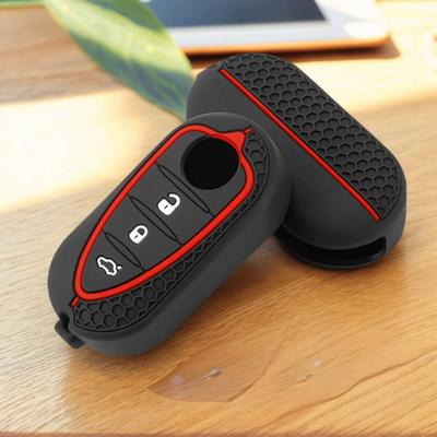 Silicone Key Cover Holder For Alfa Romeo Giulietta Myth Junior 4C Romeo Mito Myth 159 GTO GTA Car Remote Control Car Accessories