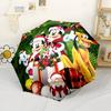 Christmas Mickey Minnie Pluto Outdoor Automatic Umbrella Sturdy 8-Rib Shaft Durable Durable Everyday Carry Umbrella Vibrant Pattern Umbrella