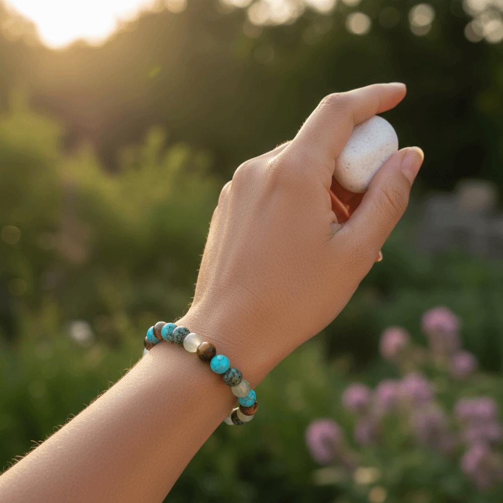 Patchwork Bracelet for Women Bohemian Wrist Chain Stone Beaded Bracelet Ladies Jewelry