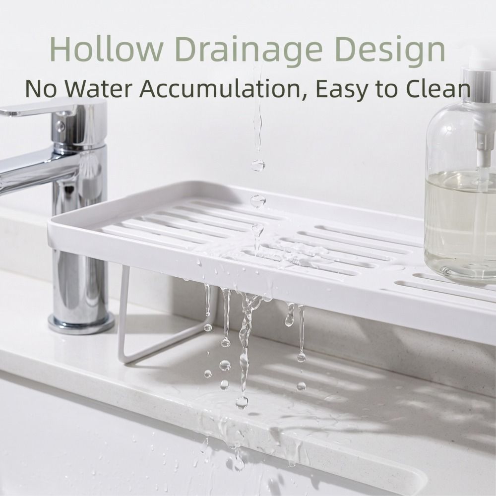 Universal Faucet Storage Shelf Water Drainage Counter Organizer Bathroom Storage Rack  Shower
