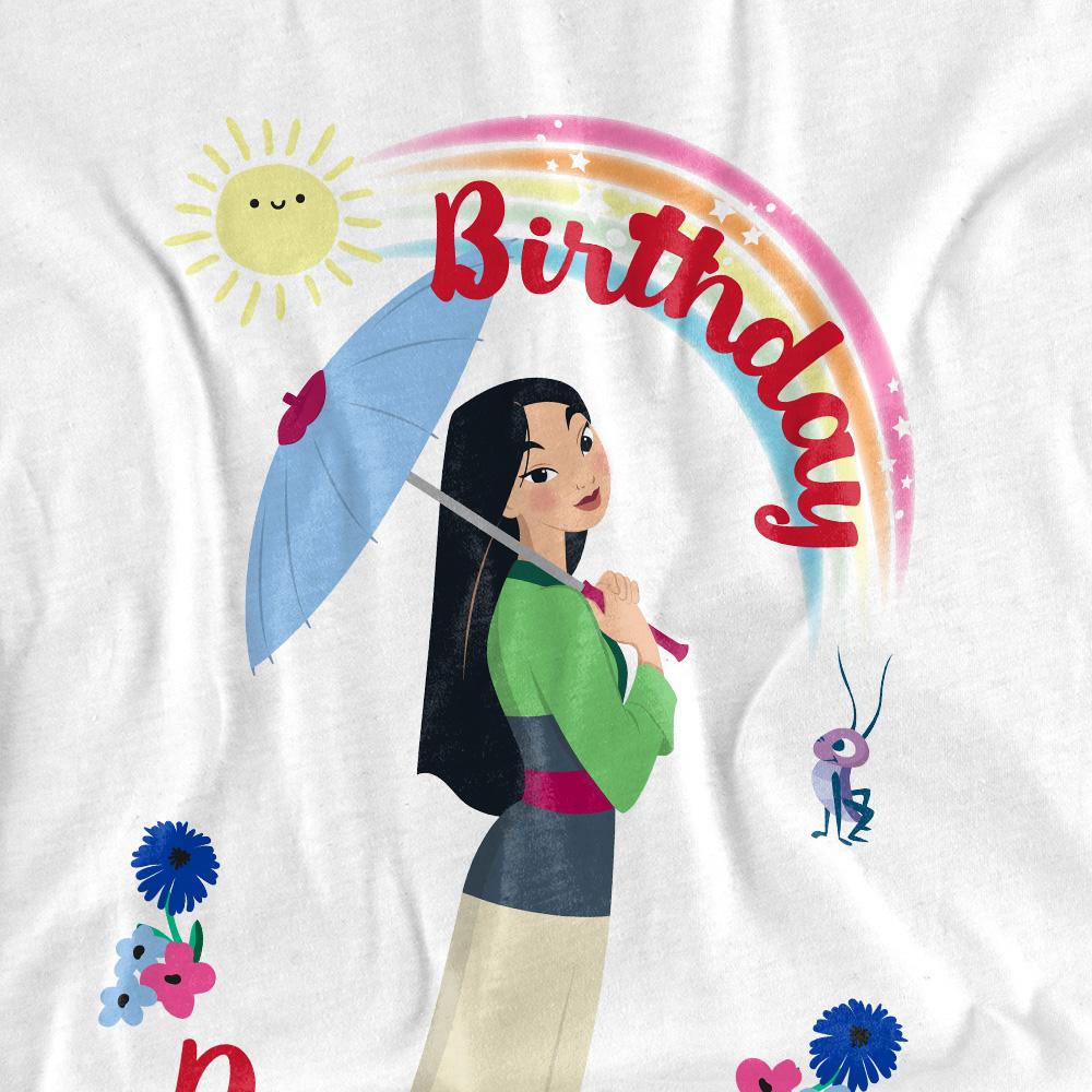 Mulan Unisex Adult Birthday Princess And Her Lucky Cricket T-Shirt