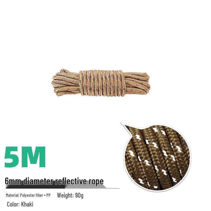 

CLS 6mm Reflective Windproof Rope - 50M for Outdoor Tents and Canopies