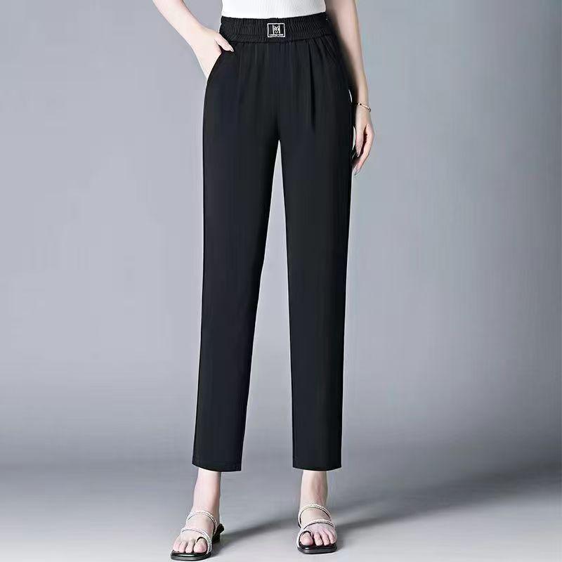 

Buy One Get One Free: Ice Silk Casual Cropped Harem Pants - Slimming, Loose Fit, Lightweight Summer Wear for Moms M (80-100 kg)