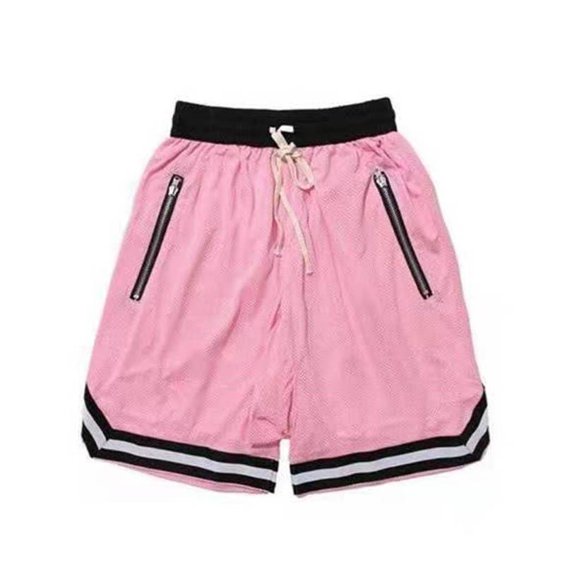 Plus Sizes Trendy Unisex Mesh Basketball Shorts Relaxed Fit Athletic Shorts with Zipper Pockets, Elastic Waist Sporty Shorts for Training & Streetwear
