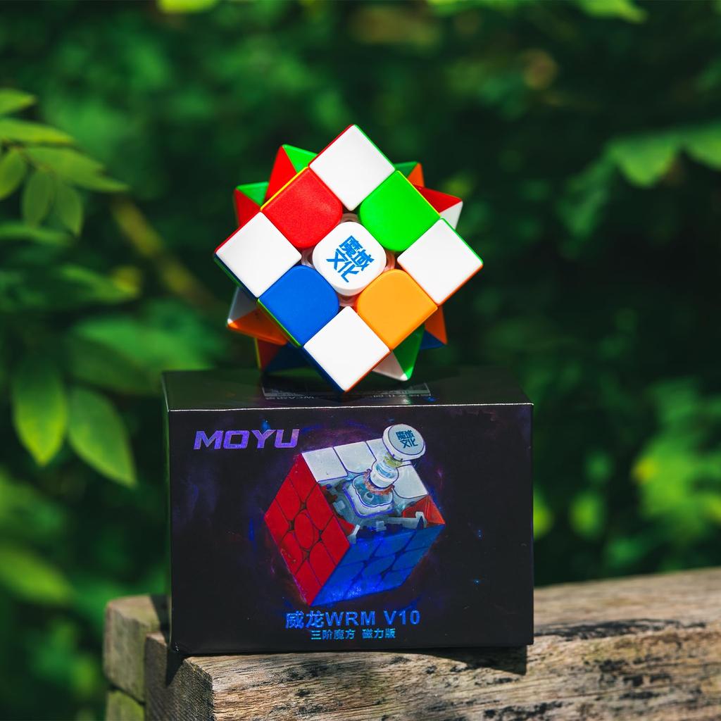 2024 Edition Moyu WRM V10 Dustproof Coating Tension and Competition Grade 3x3 Stickerless Magnet [Adjustable 8-Stage 8-Stage Elasticity] Built-in
