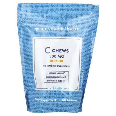 The Vitamin Shoppe, Vitamin C Chews, Orange, 500mg, 60 Soft Chews