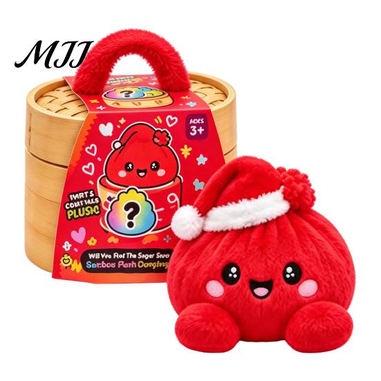 Office Desk Stress Relievers Giant Dumpling Plush Pillow, Cute Stuffed Steamed Bun Toy, Soft Unique Gifts for Friends Family Food Decompression Fidget
