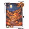 5D Diamond Art Painting Kit Halloween Pumpkin Spooky Full Drill Rhinestone Canvas Creative Craft for Home Decoration