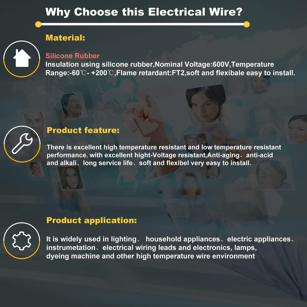 16 AWG Silicone Wire Set – 2.5m Red + 2.5m Black – Flexible Tinned Copper Cable – High Temperature Resistant