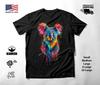 Koala Portrait Neon Graphic T-Shirt Black Unisex S-2XL