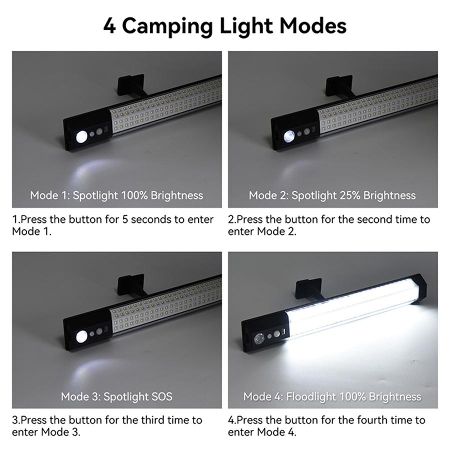 LED Work Lights Motion Sensor Floodlight Rechargeable Lamp with Hook Cordless Mechanic Light for Car Repairing Inspection Garage