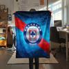 Cruz Azul Flannel Blanket, High quality Comfortable for All Seasons, Home Decor, Warmth and Comfort