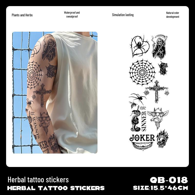 

Waterproof Long-lasting Realistic Temporary Cherry Blossom Tattoo Stickers for Full Arm - Traditional Asian Style 15.5*46cm