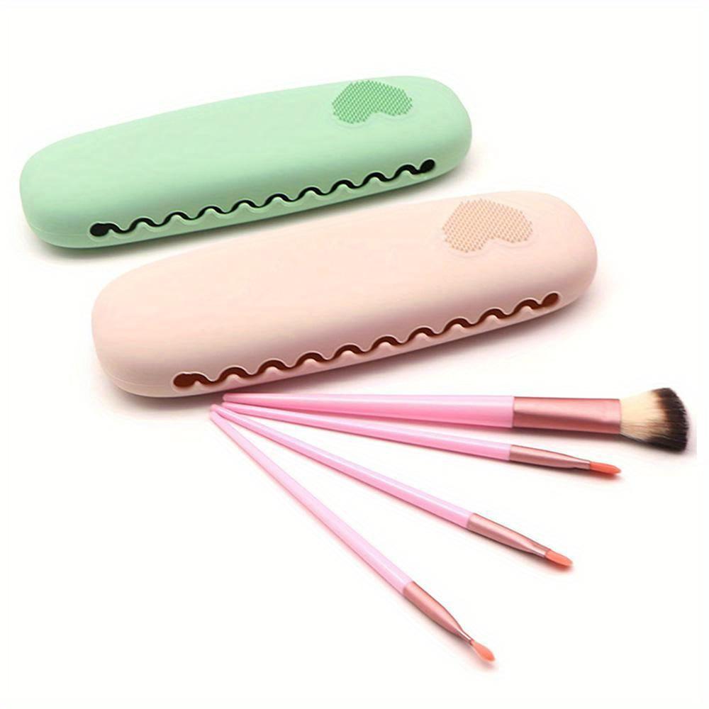 Silikonová cestovní kosmetická taška na make-up štětce Přenosný držák na kosmetické štětce na obličej Vodotěsný organizér Úložný nástroj na make-up štětce