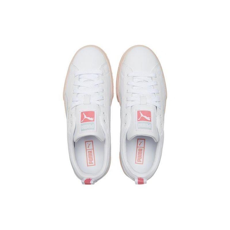 PUMA Mayze Pop Women Low Skate Shoes White Lotus Pink 381889-01