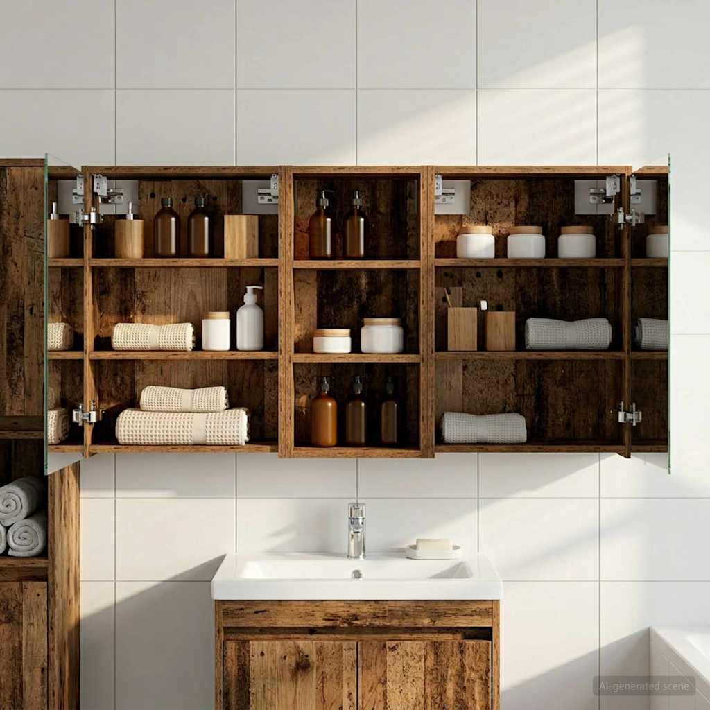 Bathroom Cabinet Set 3 pcs 116 x 16 x 62.5 cm Engineered Wood