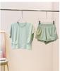 Women's Quick-Dry Yoga & Pilates Summer Top Fitness Sports Set with Round Neck