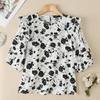 ZANZEA Women Casual Round Neck Summer Short Sleeve Print Blouse