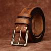 Rare Thickened First Layer Cowhide Belt Men'S Genuine Leather Pin Buckle Trend Casual Laser Engraved Jeans Belt Men'S