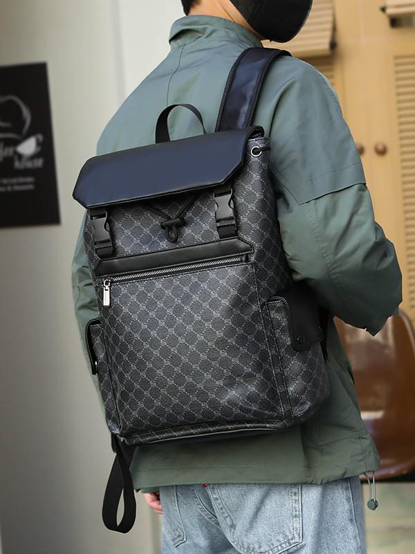 Men's Trendy Large Capacity Sports Backpack with Fashionable Print