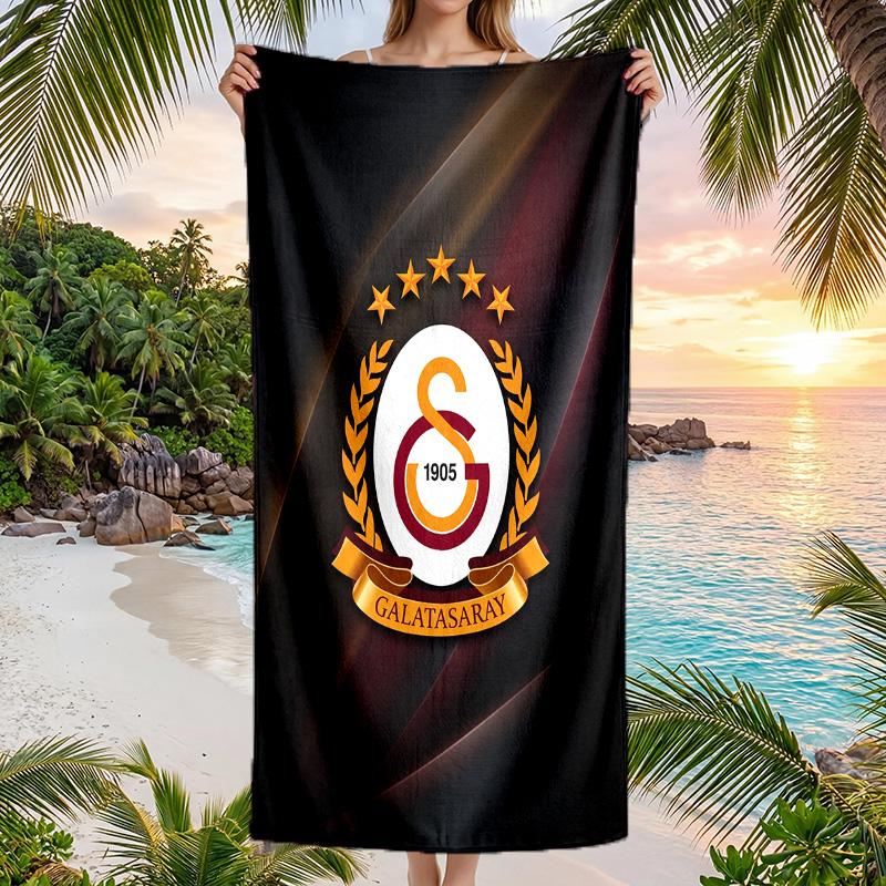 Galatasaray FC Print Quick Dry Beach Towel Microfiber Absorbent Portable Travel Swimming Towel
