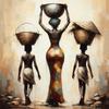 Arte Culturale Africana Etnica Stampe Poster Donna Nera Per Soggiorno Decorazioni per la Casa Ragazza Africana Astratta Pittura su Tela Arte da Parete