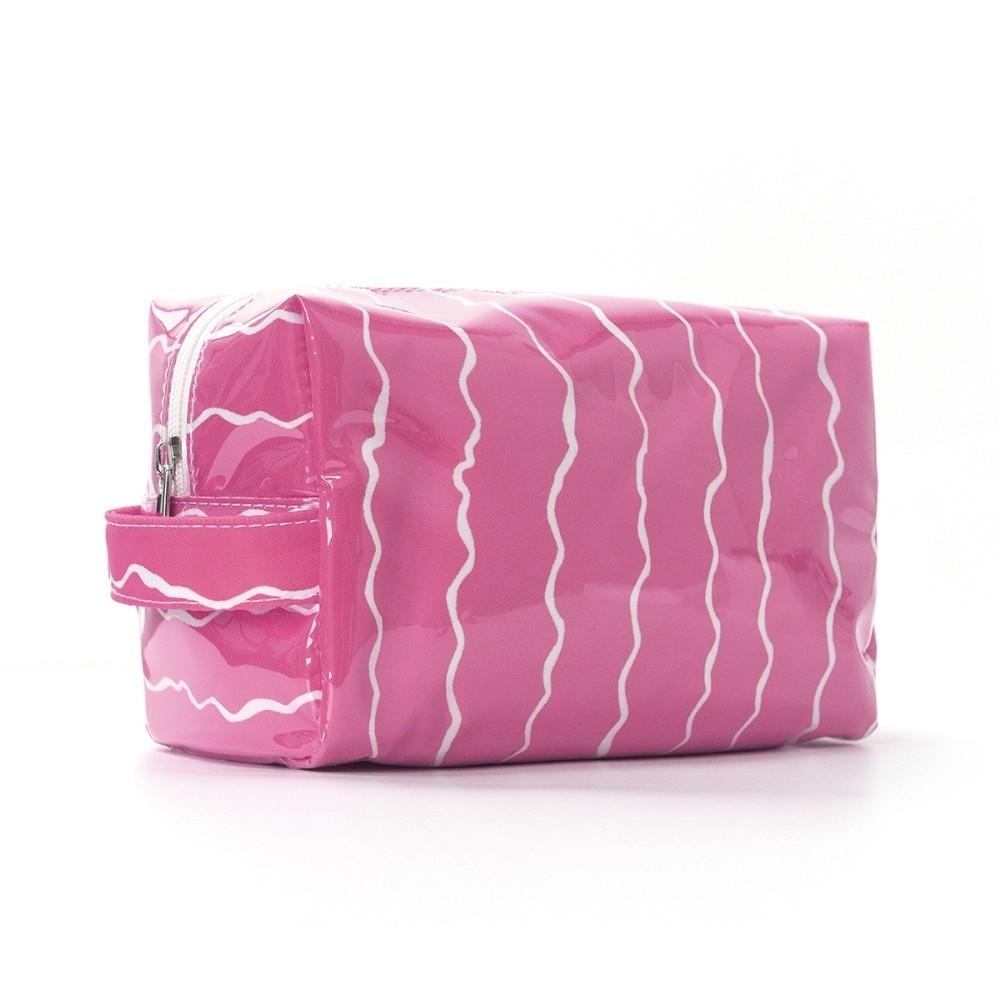 Large Capacity Large Capacity Cosmetic Bag Waterproof Zipper Closure Makeup Bag Concert горячий розовый