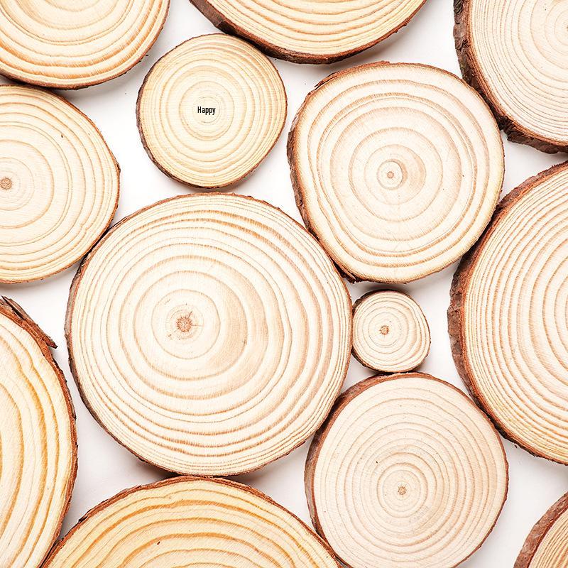 Круглые спилы сосновой древесины для детского DIY-рисования, граффити и рождественских украшений Diameter 1-3cm (Thickness 0.5cm)