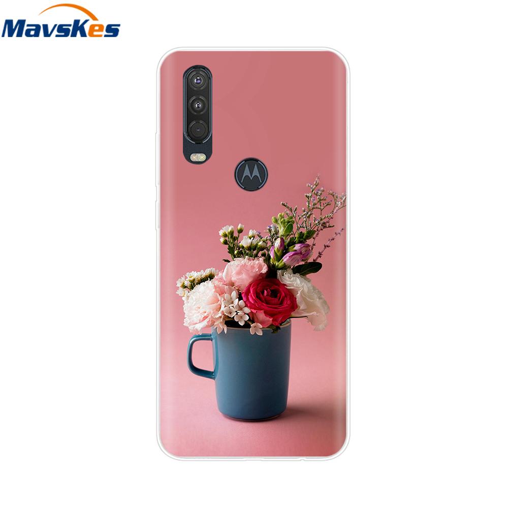 

Для Moto One Action Чохол М який ТПУ Силіконовий Задній Чохол Для Motorola Moto One Vision OneAction Чохол для Телефона Захисний Модний Coque Moto One