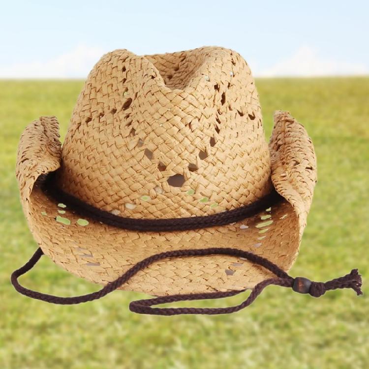 Western Cowboyhut Breitkrempiger Lässiger Strohhut Geschenk für Freund Hut