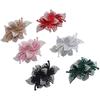 Patch di Tessuto con Strass Raffinato Scintillante Multicolore Patch di Tessuto 3D Applicazione Floreale a Doppio Strato Fiori per Scarpe