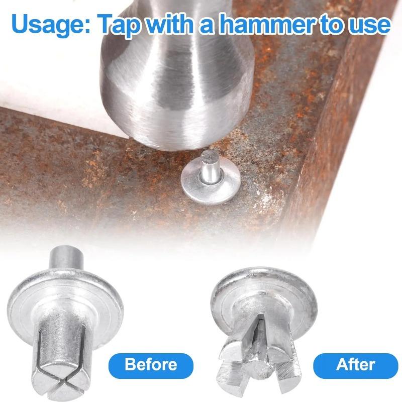 Aluminum Alloy Expansion Rivets Hammer Drive Expansion Rivet Knock Type Stainless Steel Rod Screws Nails Fasteners Hardware Tool
