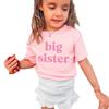 Dívčí ležérní tričko s potiskem písmen "Velká sestra" na léto, Dětské módní tričko s krátkým rukávem