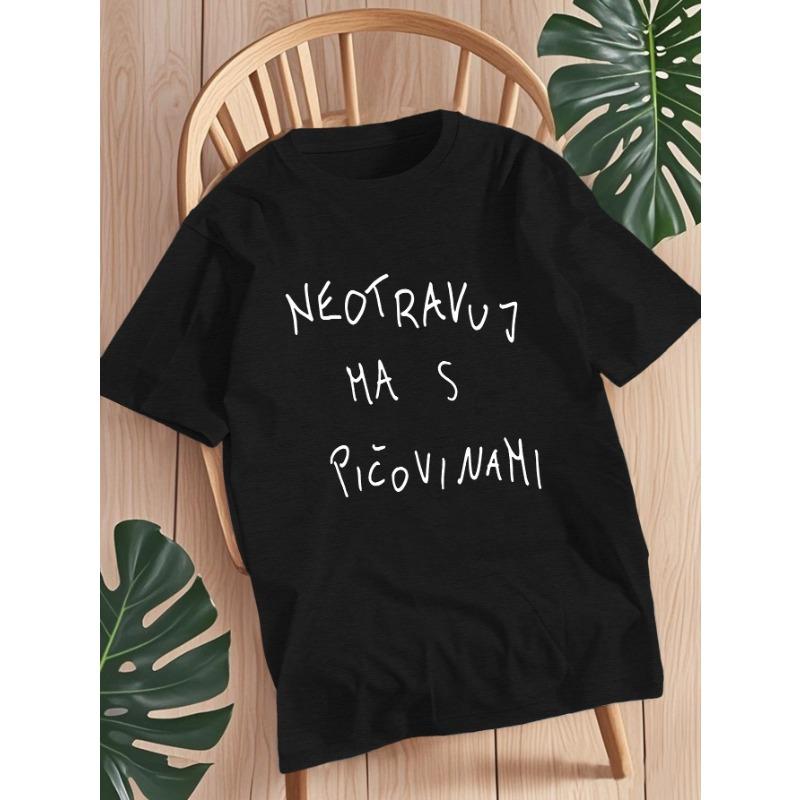 European sizes Czech Saying about Humor Men'S Short Sleeve T-Shirt Summer Top