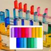 15x Rainbow Blocks Birthday Gifts Translucent Rectangle Learn Color Sensory Training Toys Stacking
