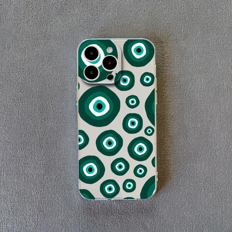 Gorgeous Eyes Blue Evil Eye Print Phone Case For IPhone 14 Plus Pro Max 12 13 11 Pro Max Mini X XR XS Transparent Back Covers